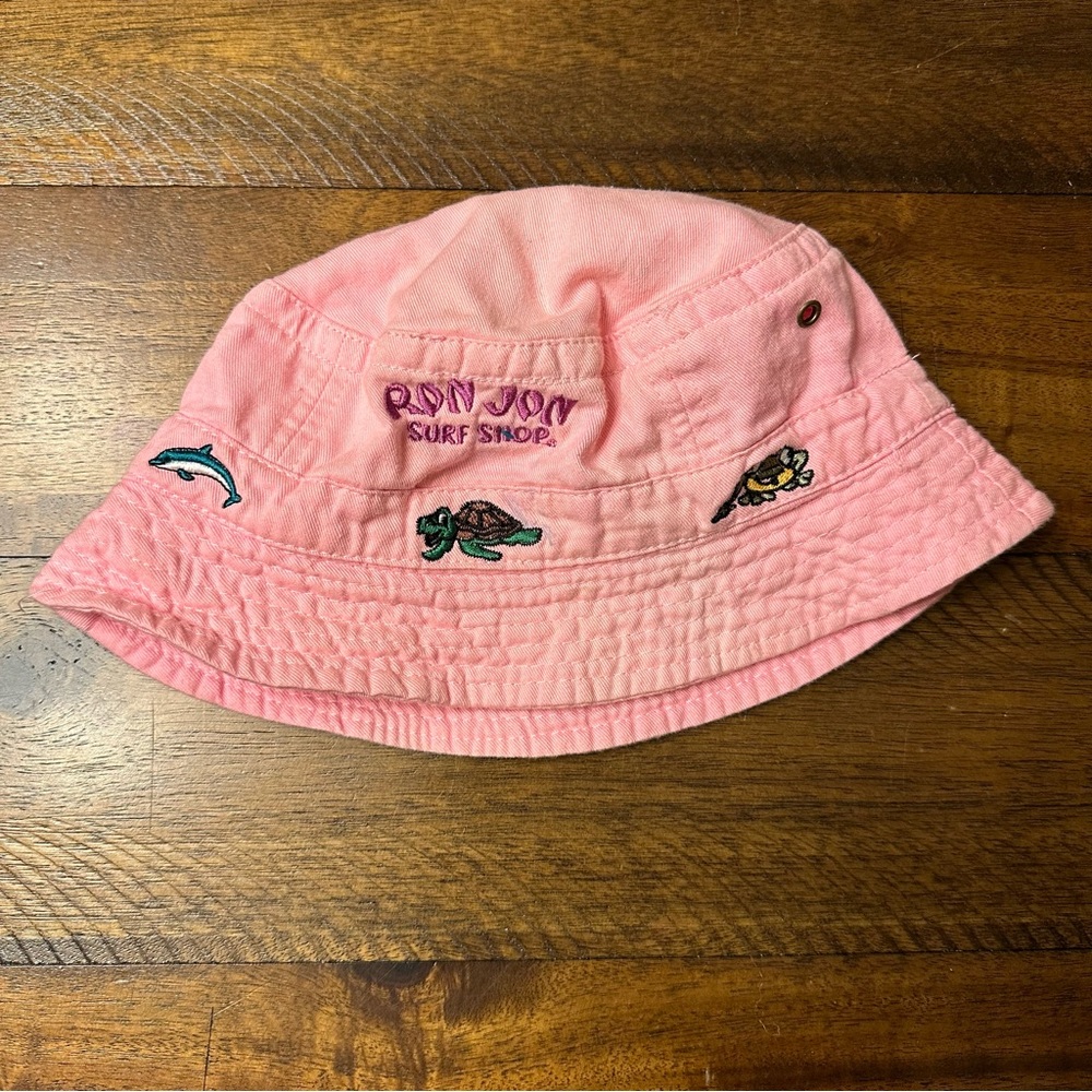 RON JON SUN SHADE HAT BABY TODDLER PINK TURTLE 55 cm